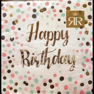Roberts and Reid"Happy Birthday" Napkins 40 Count
